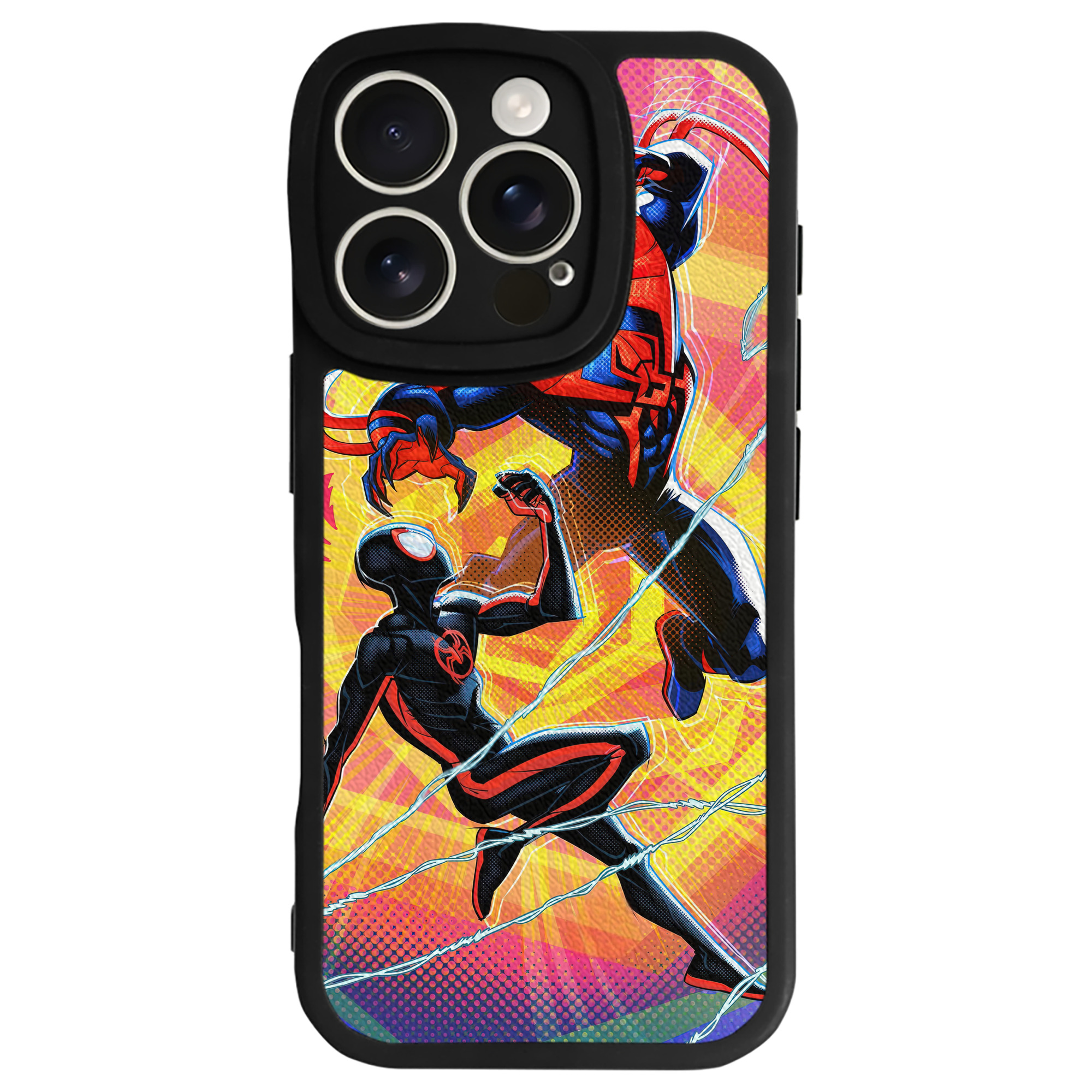 Spider Man スパイダーマン 【iPhone 16シリーズ対応】シリコンスマホケース（レザー調） 材質：シリコン